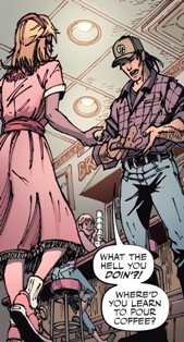 Sarah's waitress uniform